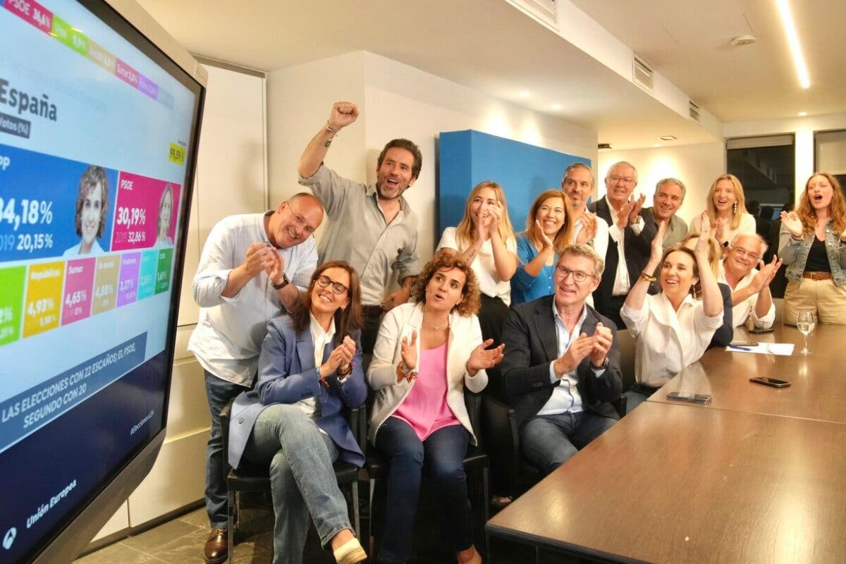 El PP gana las elecciones europeas con dos escaños y cuatro puntos por encima del PSOE