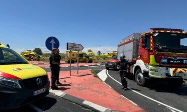 Dos niños heridos graves en un accidente de tráfico en el cruce de la M-404 con la M-315, en Colmenar de Oreja