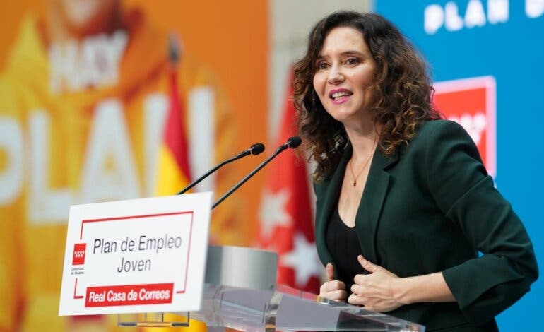 Ayuso lanza un nuevo Plan de Empleo Joven con 200 millones de inversión