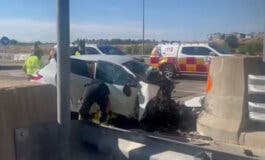 Muere un hombre en un accidente en la R3, a la altura de Vicálvaro