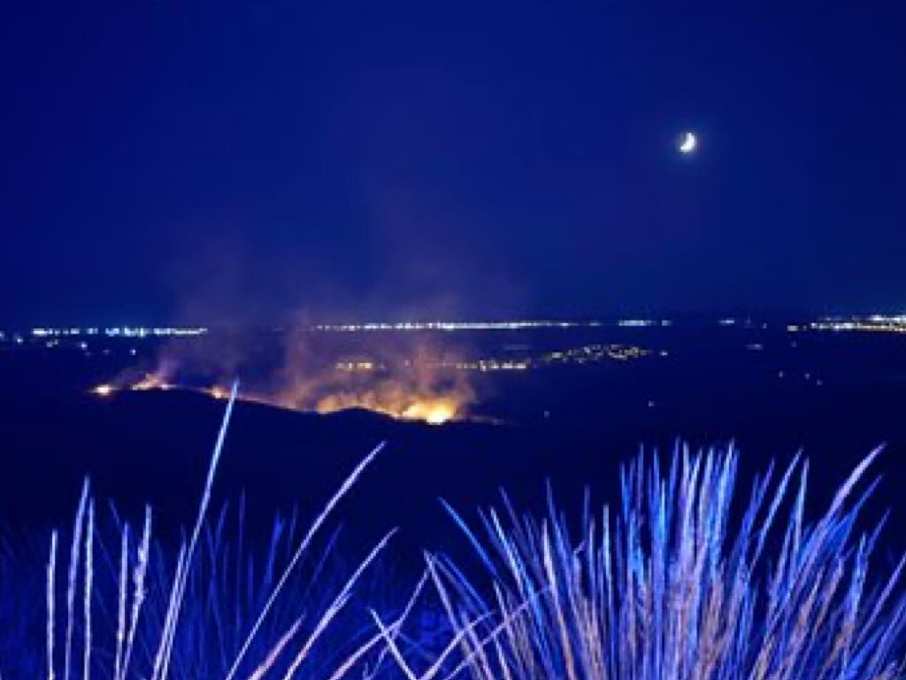 Los Bomberos extinguen un incendio de pasto y matorral en Chinchón