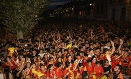 Pantallas gigantes y mucha fiesta… así se vivió el triunfo de España en el Henares