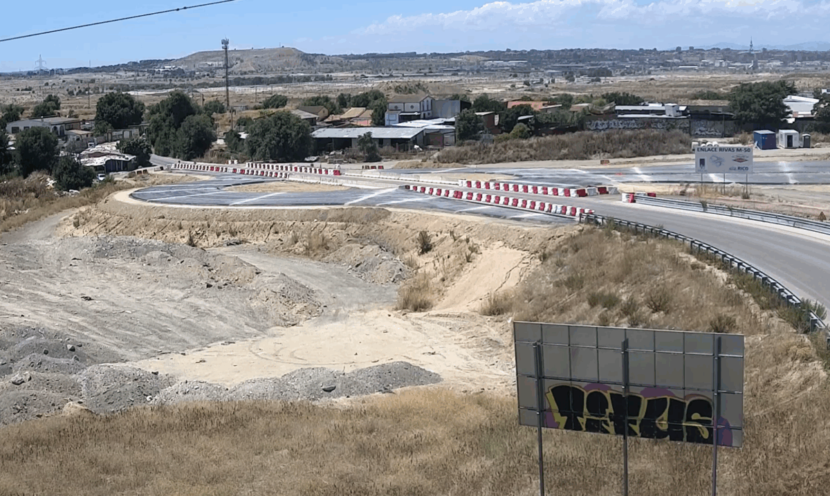 Cortes desde el lunes en la M-823 en Rivas por el avance de las obras de la M-50
