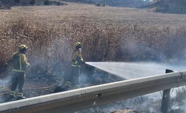 Continúa estabilizado el incendio de Loeches tras arrasar zonas de pasto, olivar y arbusto 