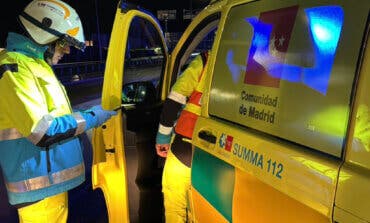 Herido grave un motorista tras salirse de la carretera y chocar contra una señal en la M-608