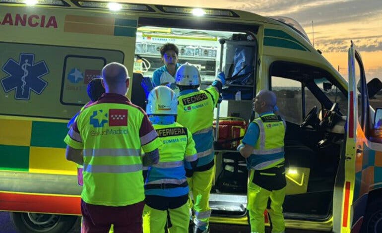 Herido grave un bebé de 14 días en un choque frontal entre dos vehículos en la M-600