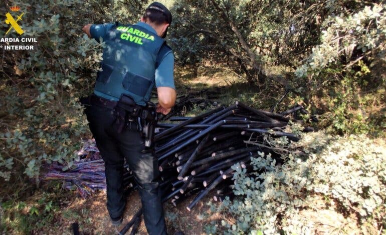 Dos detenidos en Guadalajara por robar una tonelada de cable de cobre del tendido telefónico