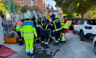 Herido grave un trabajador al ser golpeado en la cabeza por una pluma hormigonera en Madrid
