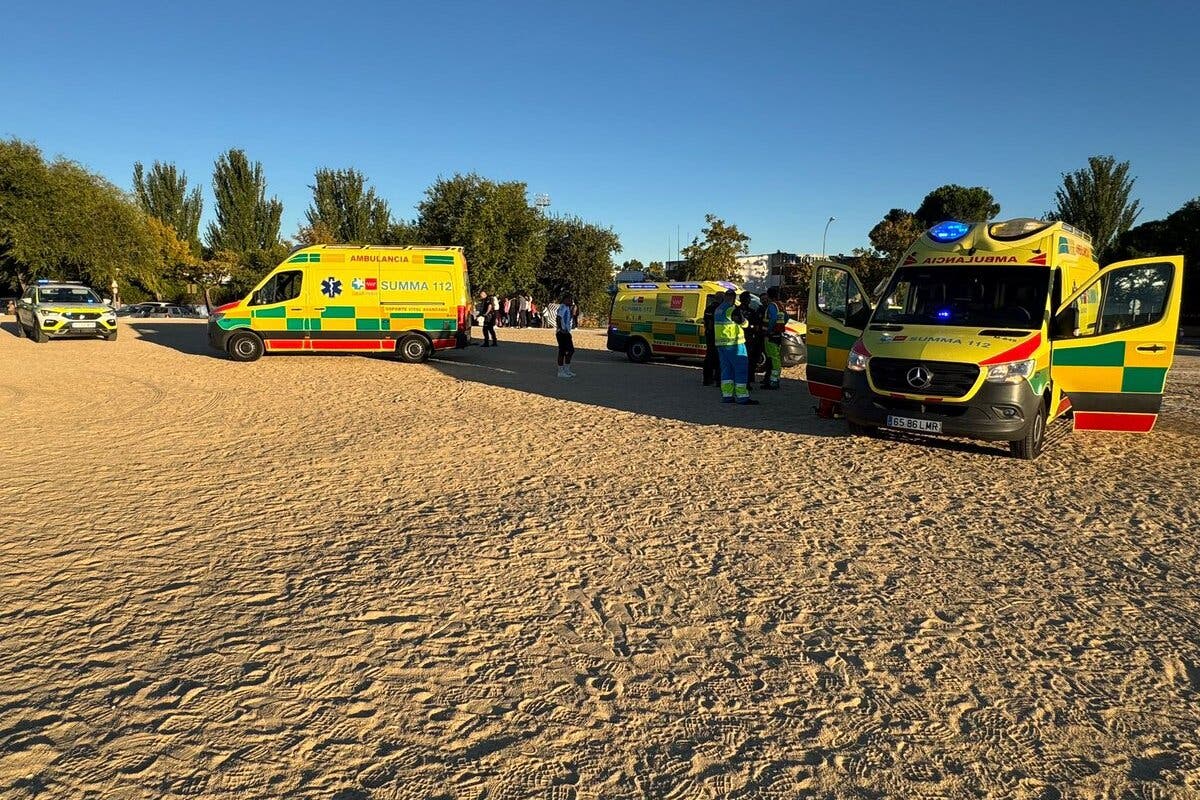 Un hombre de 50 años sufre una parada cardiorrespiratoria mientras jugaba al fútbol en Alcorcón