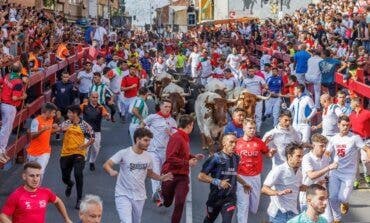 El último encierro de las Fiestas de Sanse termina con cinco heridos por caídas