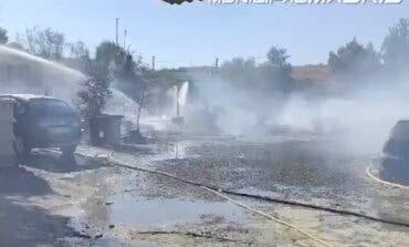 Descubren una plantación de marihuana en la Cañada Real tras un incendio 