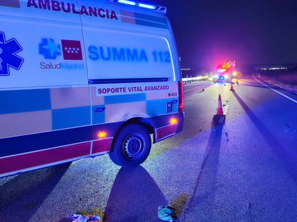 Muere un motorista en un accidente en la R-4, en Torrejón de Velasco 