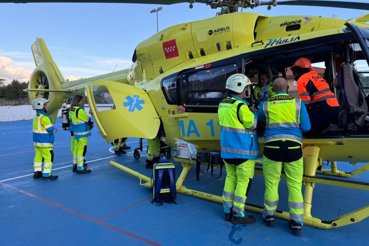 Herido grave un trabajador tras caer desde unos dos metros y medio de altura en Valdemorillo