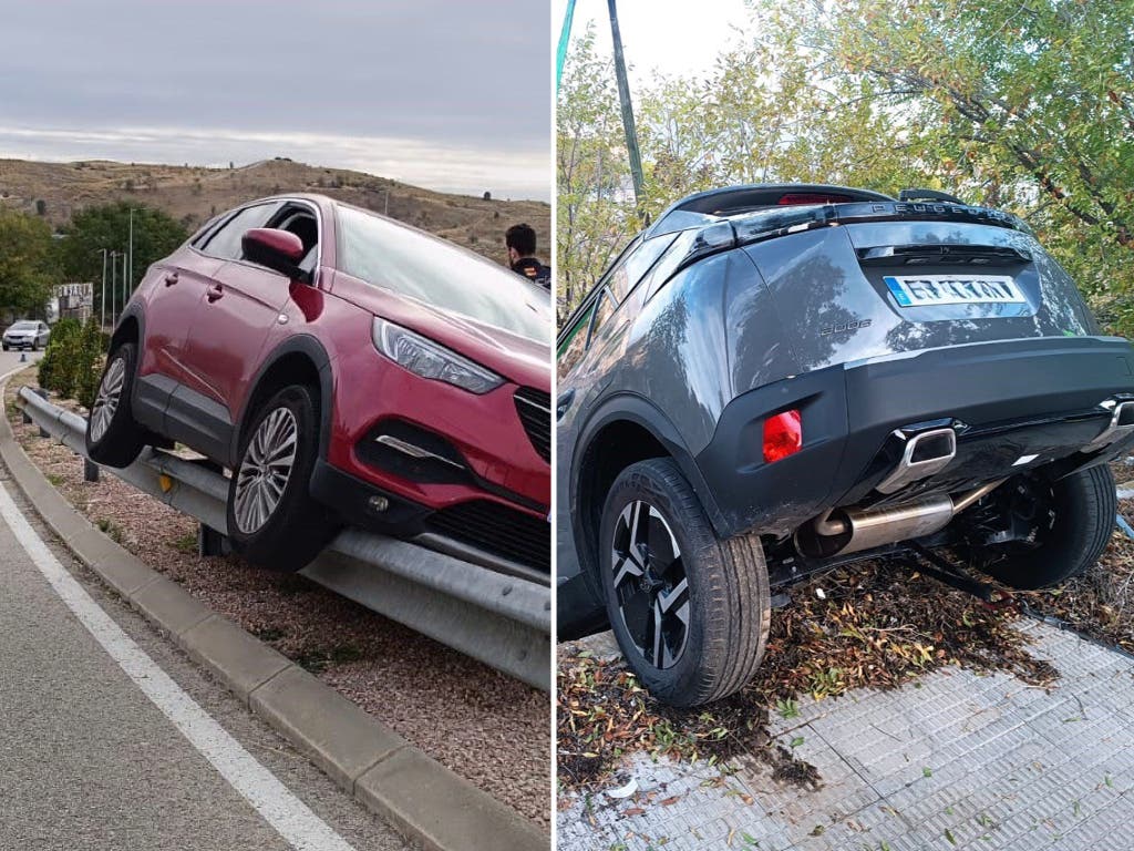 Aparatosos accidentes sin heridos en Arganda del Rey