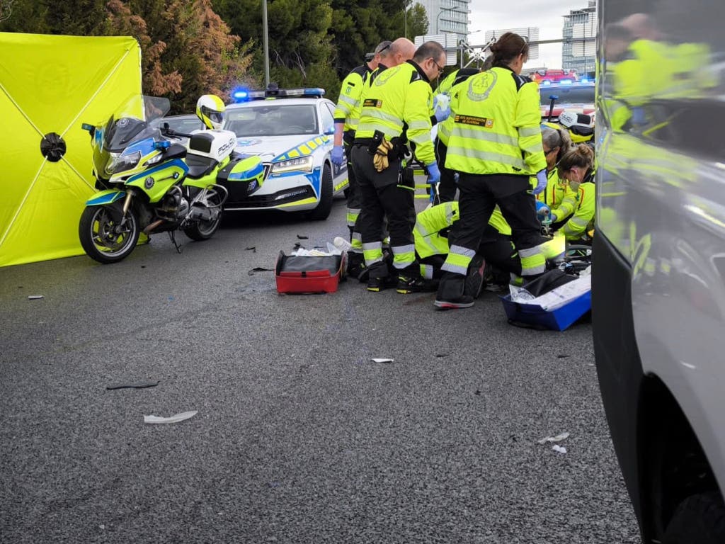 Herido grave un motorista de 30 años tras sufrir un accidente en la M-30