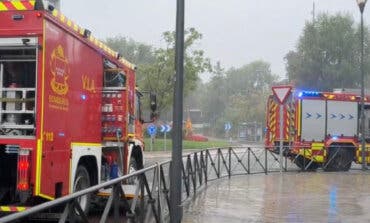 El 112 de la Comunidad de Madrid ha gestionado este sábado 256 incidencias por la lluvia