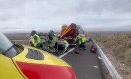 Herida grave una mujer tras volcar el coche en el que viajaba en la A-3