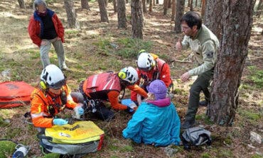 Rescatan a una senderista herida en una zona de difícil acceso en Madrid