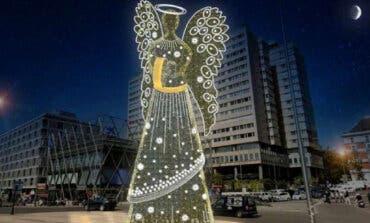 El Ángel de Madrid, entre las novedades de la iluminación navideña de la capital