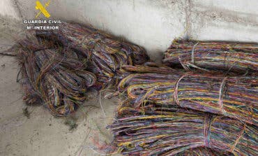 Detenidos cuatro trabajadores de una empresa de Guadalajara por robar 7 kilómetros de cable de telefonía 