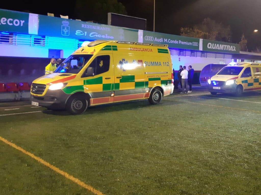 Un entrenador de 25 años sufre un infarto en un campo de fútbol de Alcorcón