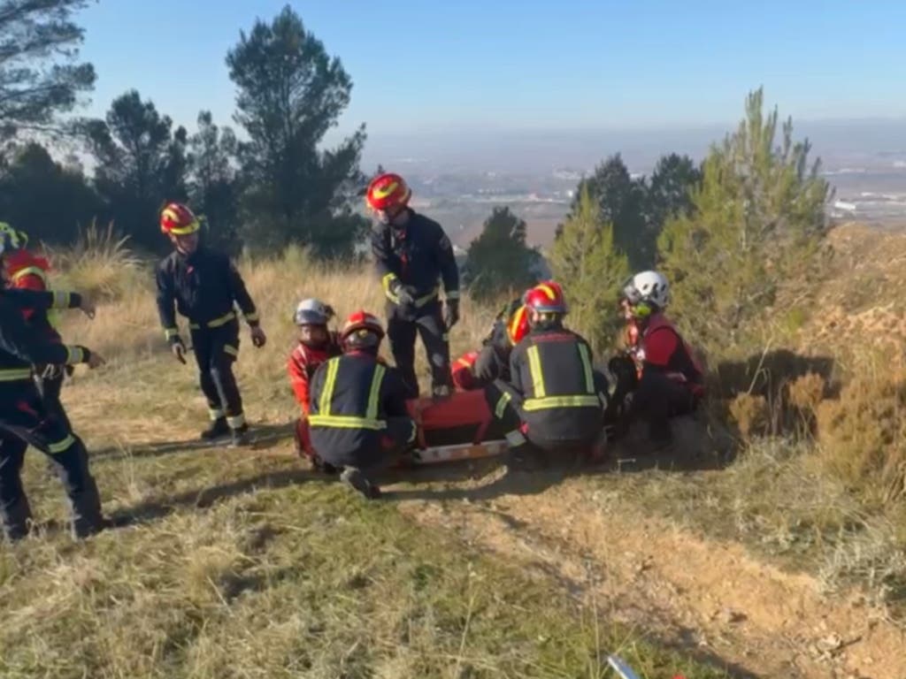 Complicado rescate en Alcalá de Henares de un ciclista herido en la zona del Ecce Homo