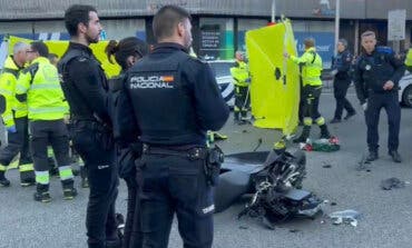 Muere un motorista de 38 años tras chocar con un coche en Madrid