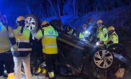Herido grave un conductor de 65 años tras volcar su coche en la M-503