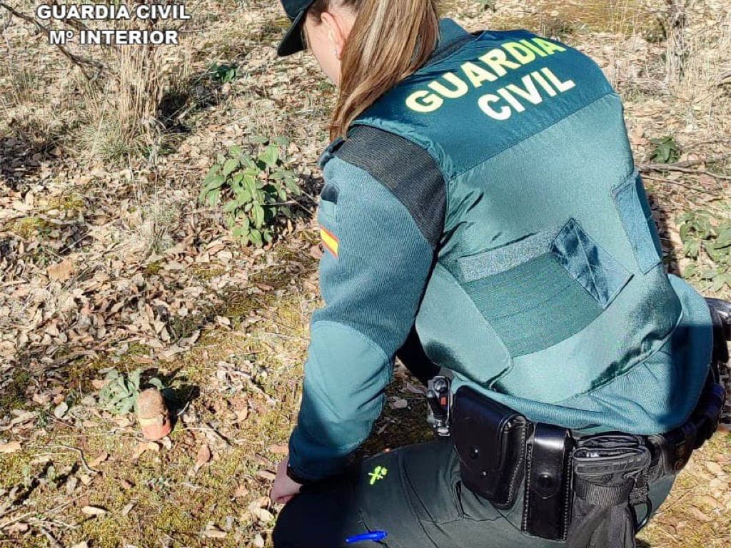 Un senderista encuentra en Guadalajara una granada de mano de la guerra civil con su carga intacta  