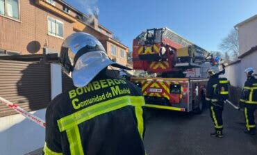 Aparatoso incendio en una vivienda de Villalbilla