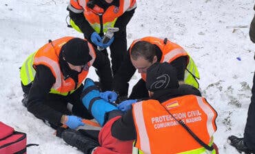 Herido un menor tras sufrir un accidente con un trineo en Navacerrada