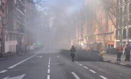 Incendio de dos coches eléctricos en un parking de Madrid