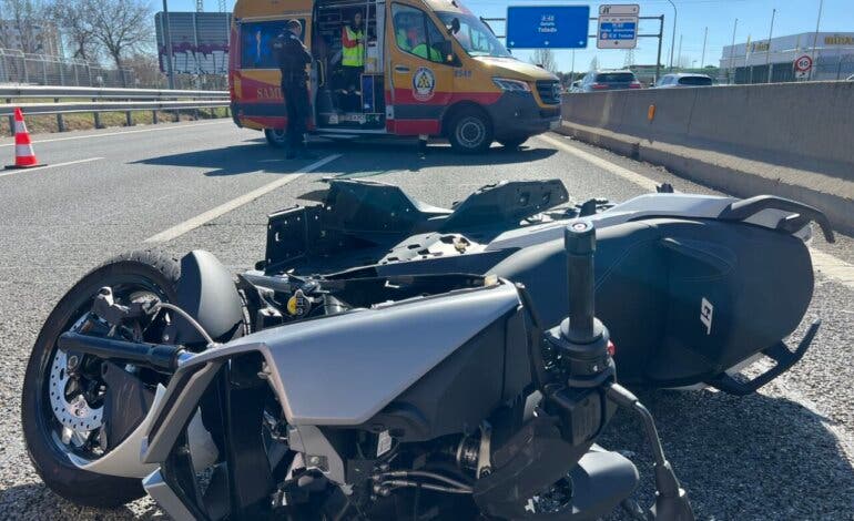 Herido un motorista en un accidente en la A-42