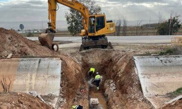 Cabanillas espera evitar futuras inundaciones tras reparar un importante colector bajo el Canal del Henares