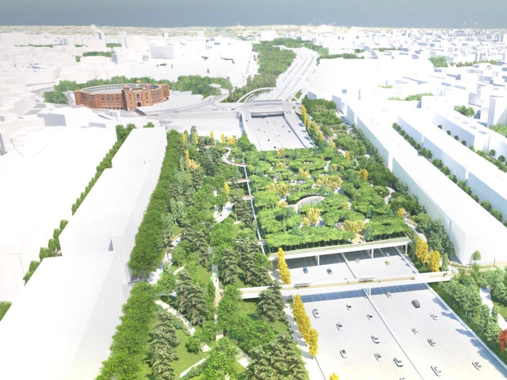 Así será el nuevo parque de Madrid que cubrirá 16 carriles de la M-30
