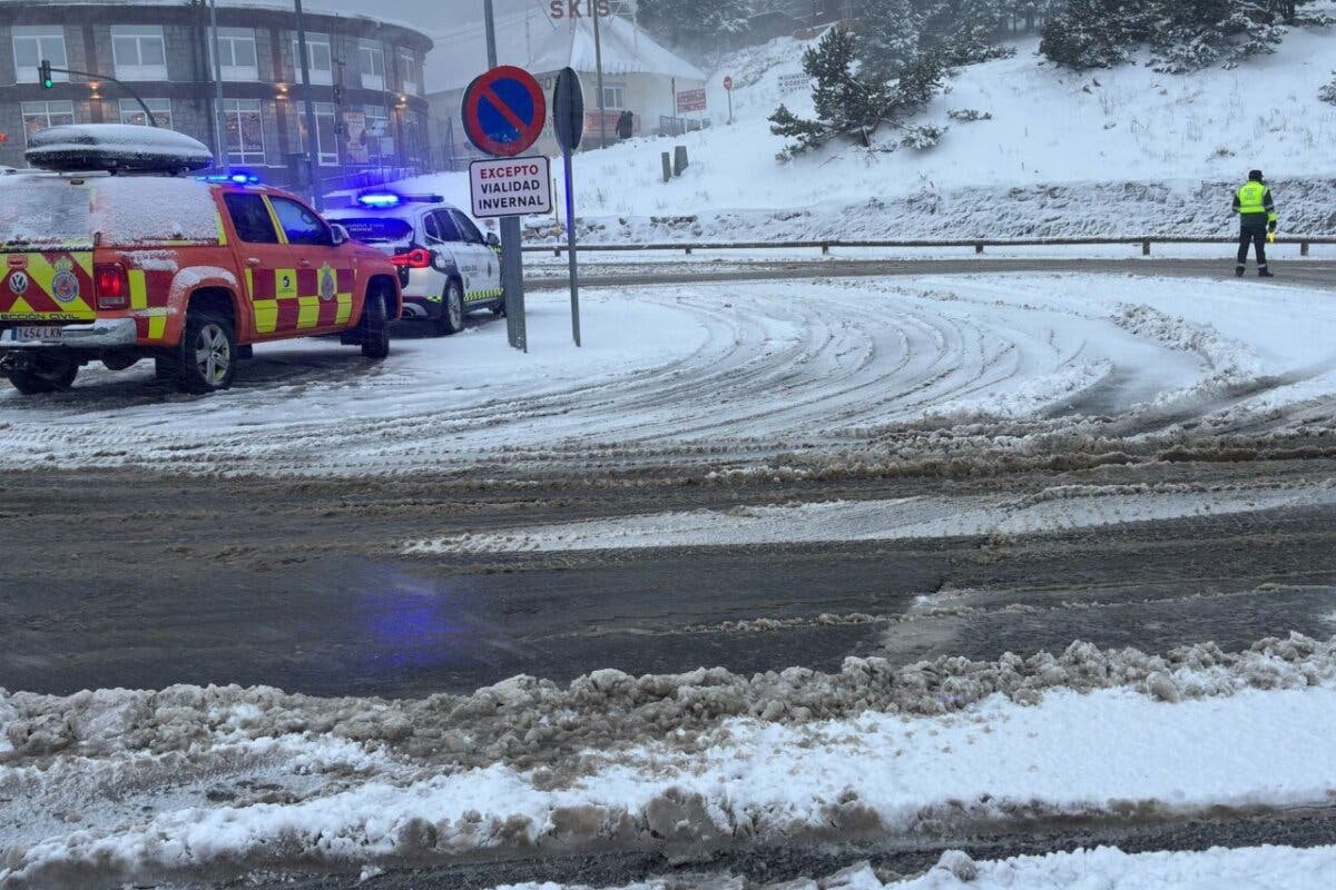 Alerta amarilla este sábado por nieve, lluvia y viento en la Sierra de Madrid