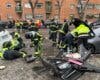 Herido un camionero tras chocar contra siete coches y dos furgonetas en Puente de Vallecas