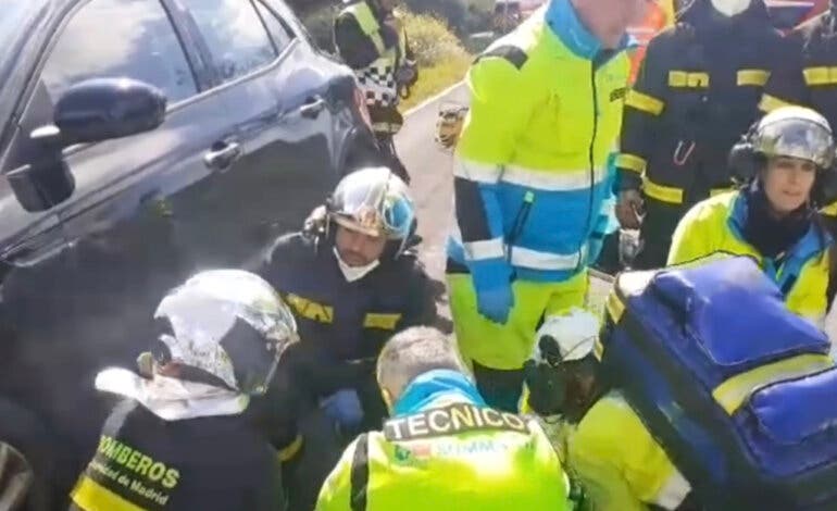 Herido grave un motorista tras sufrir un accidente de tráfico en Anchuelo