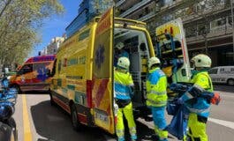 Cinco trabajadores heridos al desplomarse un falso techo en una obra en la calle Velázquez de Madrid