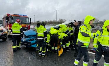 Herida grave una conductora de 31 años tras sufrir un accidente en la M-40