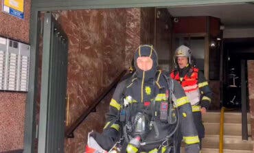 Tres intoxicados tras el incendio de un piso en obras en el barrio de la Concepción (Madrid)
