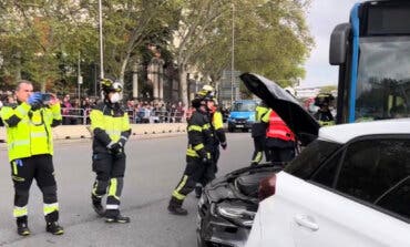 17 heridos en un accidente entre dos autobuses y varios vehículos en Atocha