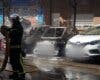 Un incendio calcina tres vehículos estacionados en Alcalá de Henares