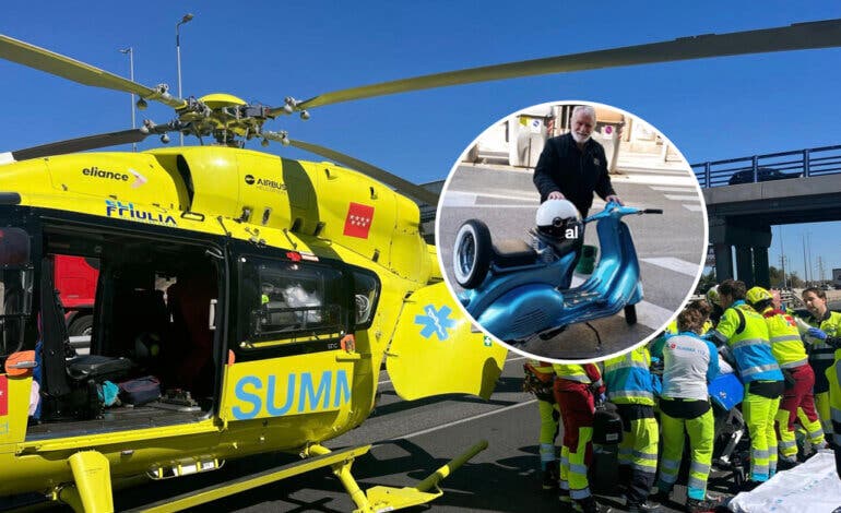 Muere Valentín, el vecino de Alcalá de Henares que sufrió ayer un accidente con su Vespa en la A-2