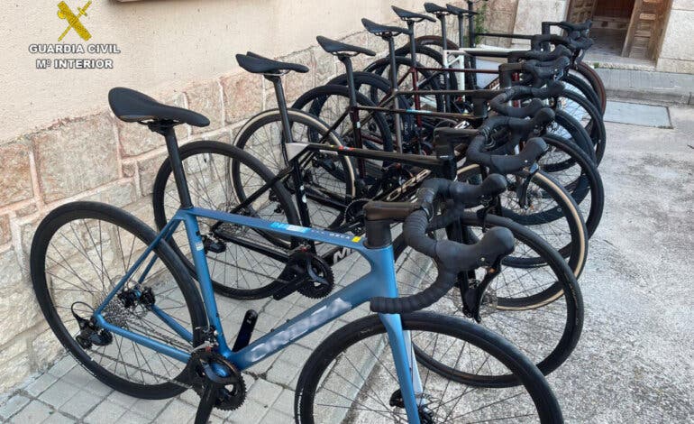 Detenido en Guadalajara con ocho bicicletas robadas en Rivas valoradas en 33.000 euros