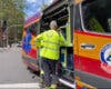 Dos heridos tras una colisión entre una ambulancia del SAMUR y una moto en Madrid
