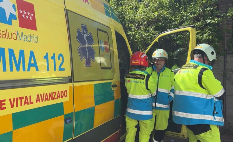 Herido grave un obrero tras caer de un andamio de 8 metros de altura en Chamartín