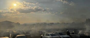 El incendio de Algete finalmente afectó a 200 vehículos en una campa con 500 coches