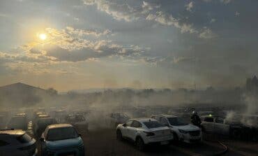 El incendio de Algete finalmente afectó a 200 vehículos en una campa con 500 coches