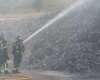 Aparatoso incendio en una planta de reciclaje de siderurgia en Vallecas